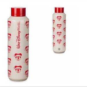 Disney Parks Christmas Santa Mickey Starbucks Metal Thermos Bottle Tumbler